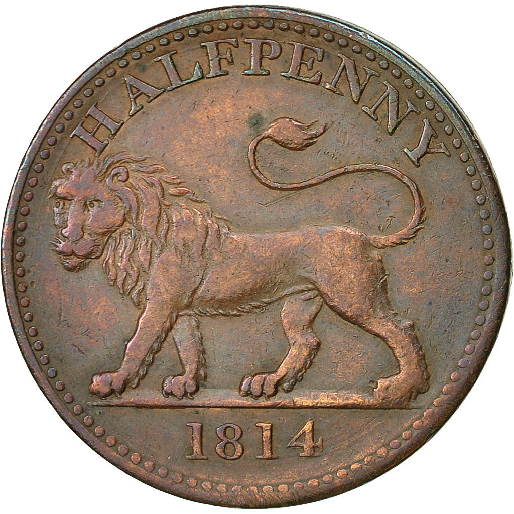 Coin, Great Britain, British Copper Company, Halfpenny Token, 1814, Rare