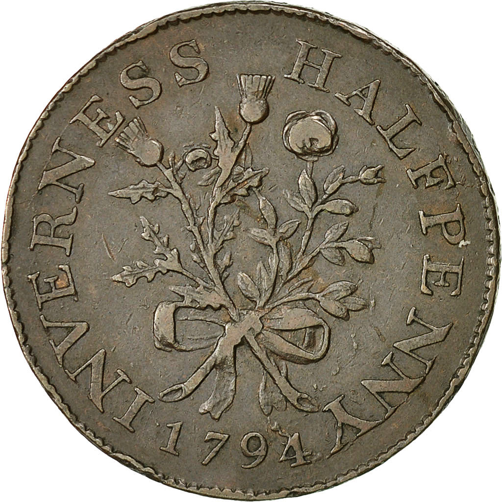 Coin, Scotland, Halfpenny Token, 1794, Inverness, EF(40-45), Copper