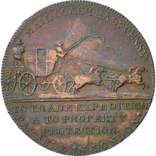 Coin, Great Britain, Mail coach, Halfpenny Token, Middlesex, AU(50-53), Copper