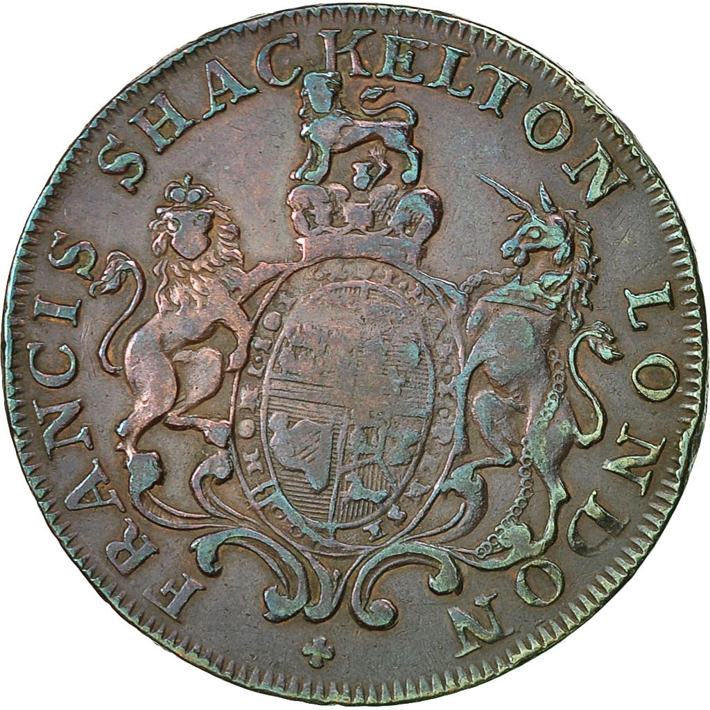 Münze, Großbritannien, F Shackelton, Halfpenny Token, 1794, Middlesex, SS