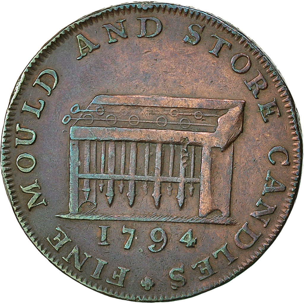 Münze, Großbritannien, F Shackelton, Halfpenny Token, 1794, Middlesex, SS
