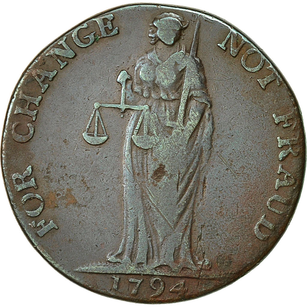 Moneta, Gran Bretagna, Suffolk, Halfpenny Token, 1794, Bungay, BB, Rame