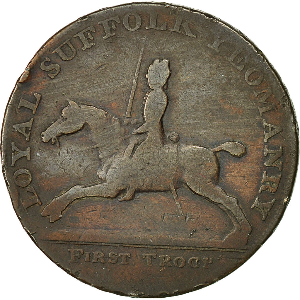 Coin, Great Britain, Suffolk, Halfpenny Token, 1794, Blything, VF(20-25), Copper