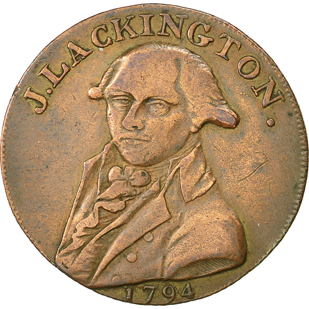 Münze, Großbritannien, J Lackington, Halfpenny Token, 1794, Middlesex, SS