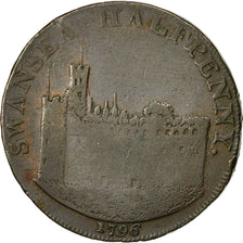 Moneta, Gran Bretagna, Wales, Halfpenny Token, 1796, Swansea, MB+, Rame