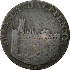 Münze, Großbritannien, Wales, Halfpenny Token, 1796, Swansea, S+, Kupfer