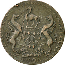 Moneda, Gran Bretaña, Lancashire, Halfpenny Token, 1793, Manchester, BC+