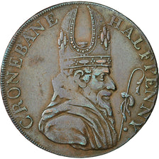Coin, Ireland, Wicklow, Halfpenny Token, 1789, Cronebane, VF(30-35), Copper