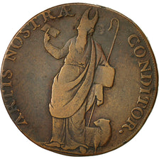 Monnaie, Grande-Bretagne, Yorkshire, Halfpenny Token, 1791, Leeds, TB, Cuivre