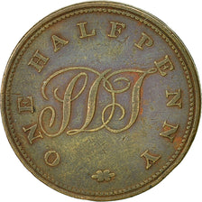 Coin, SAINT HELENA & ASCENSION, Halfpenny, 1821, EF(40-45), Copper, KM:Tn1