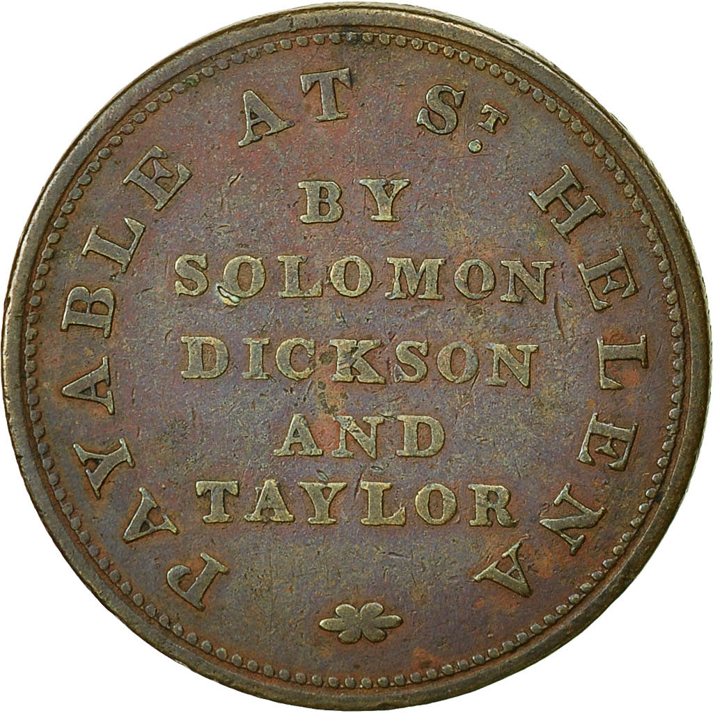 Coin, SAINT HELENA & ASCENSION, Halfpenny, 1821, EF(40-45), Copper, KM:Tn1