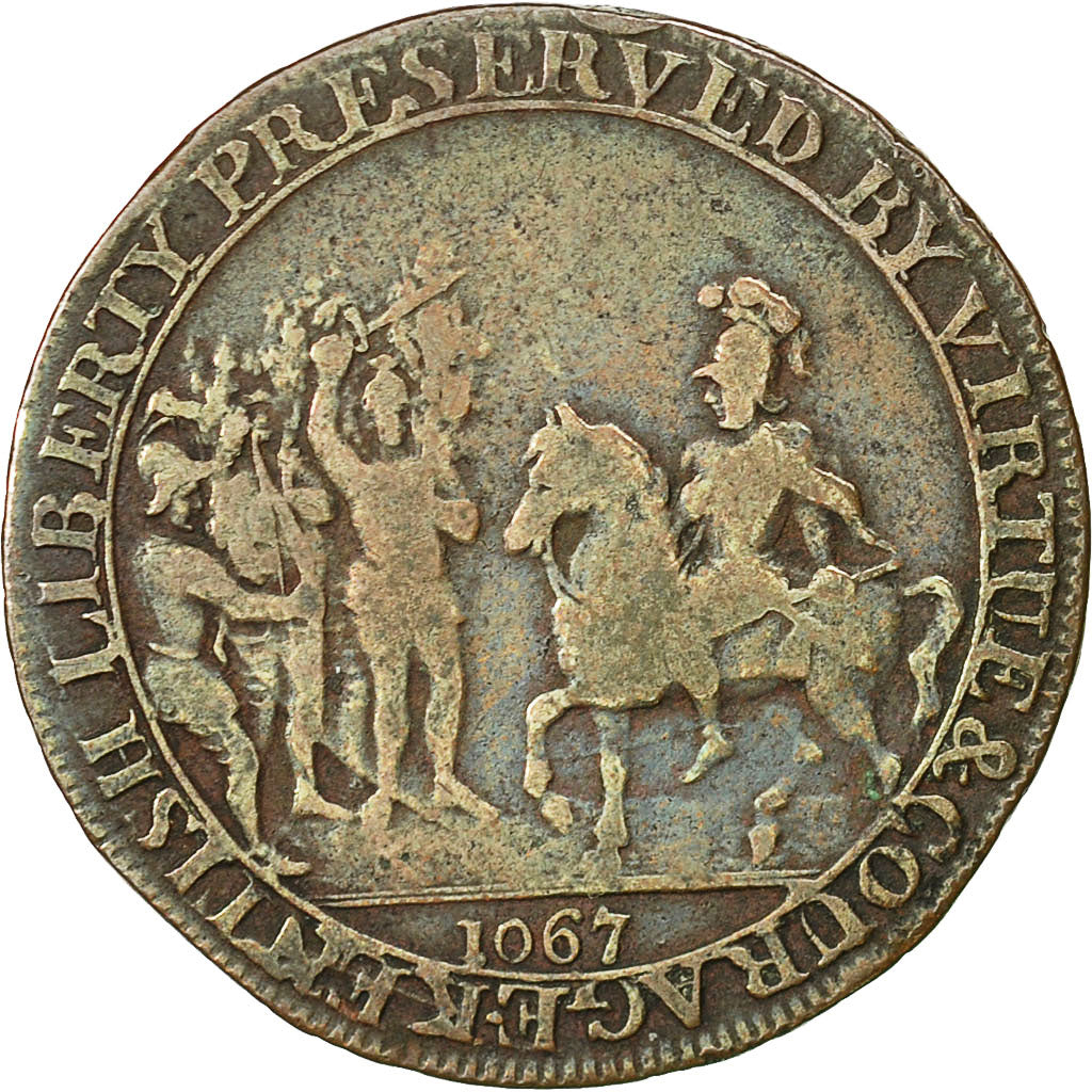 Coin, Great Britain, Kent, Halfpenny Token, 1795, Deptford, VF(20-25), Copper