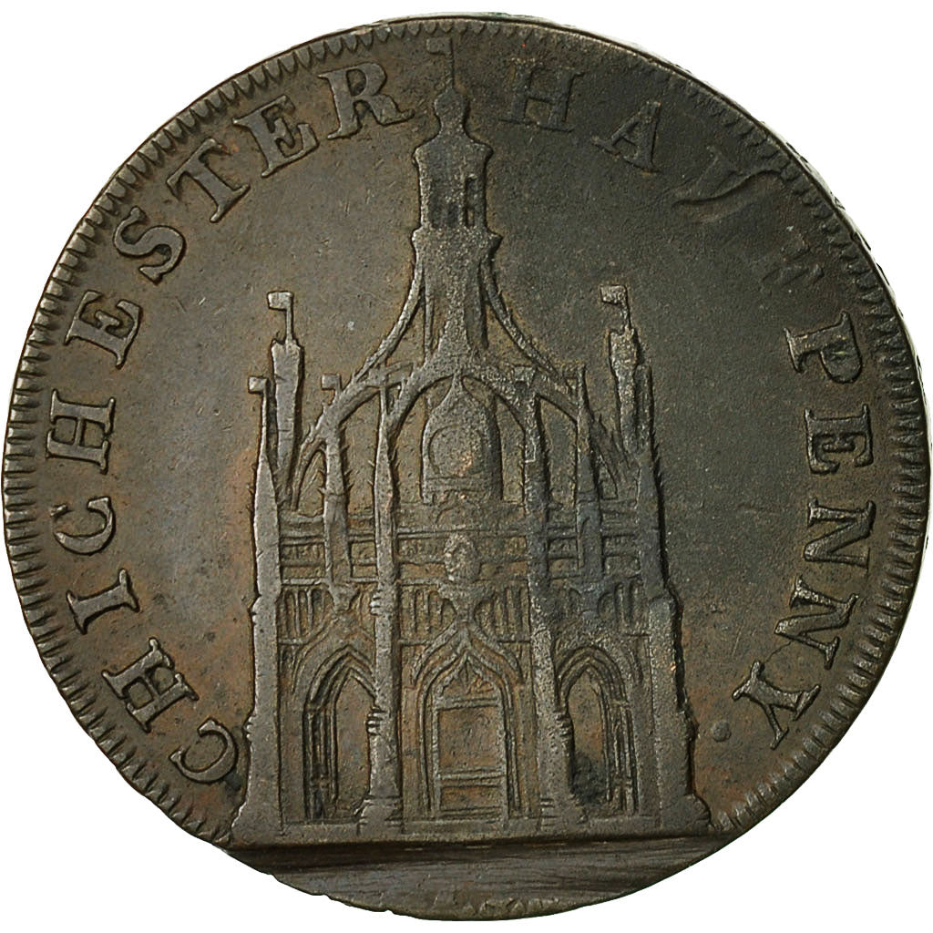Coin, Great Britain, Sussex, Halfpenny Token, 1794, Chichester, EF(40-45)