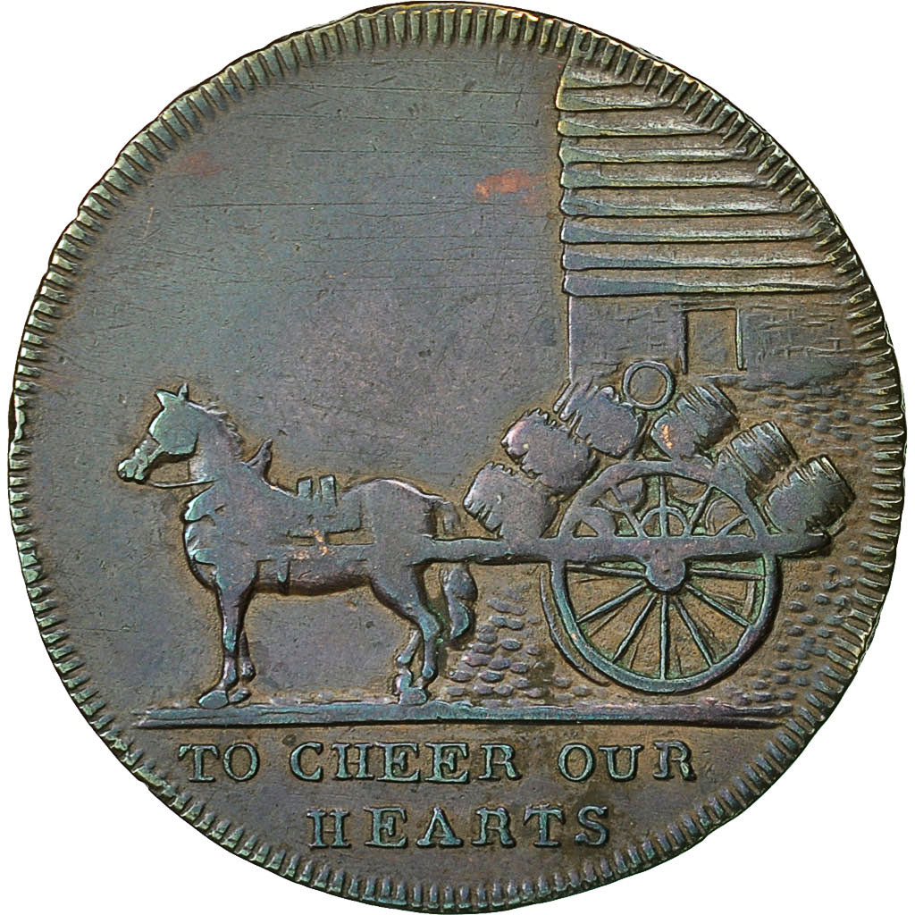 Coin, Great Britain, Kent, Halfpenny Token, 1796, Tenterden, EF(40-45), Copper