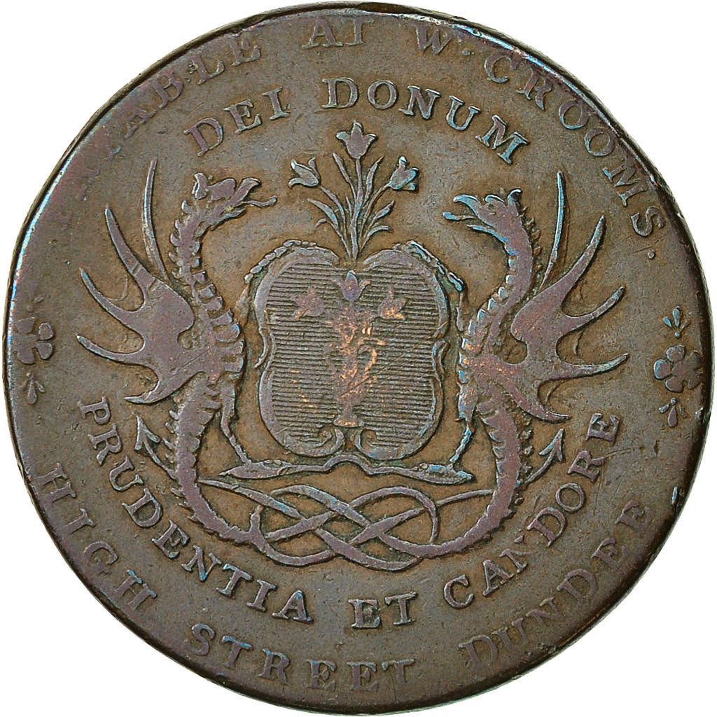 Coin, Scotland, Angusshire, Halfpenny Token, Dundee, Very rare, VF(30-35)