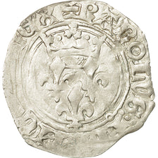 Moneda, Francia, Charles VI, Florette, Poitiers, MBC, Vellón, Duplessy:387A