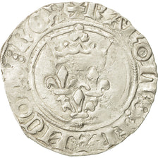 Münze, Frankreich, Charles VI, Florette, Poitiers, SS, Billon, Duplessy:387A