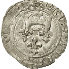 Münze, Frankreich, Charles VI, Florette, Angers, SS, Billon, Duplessy:387A