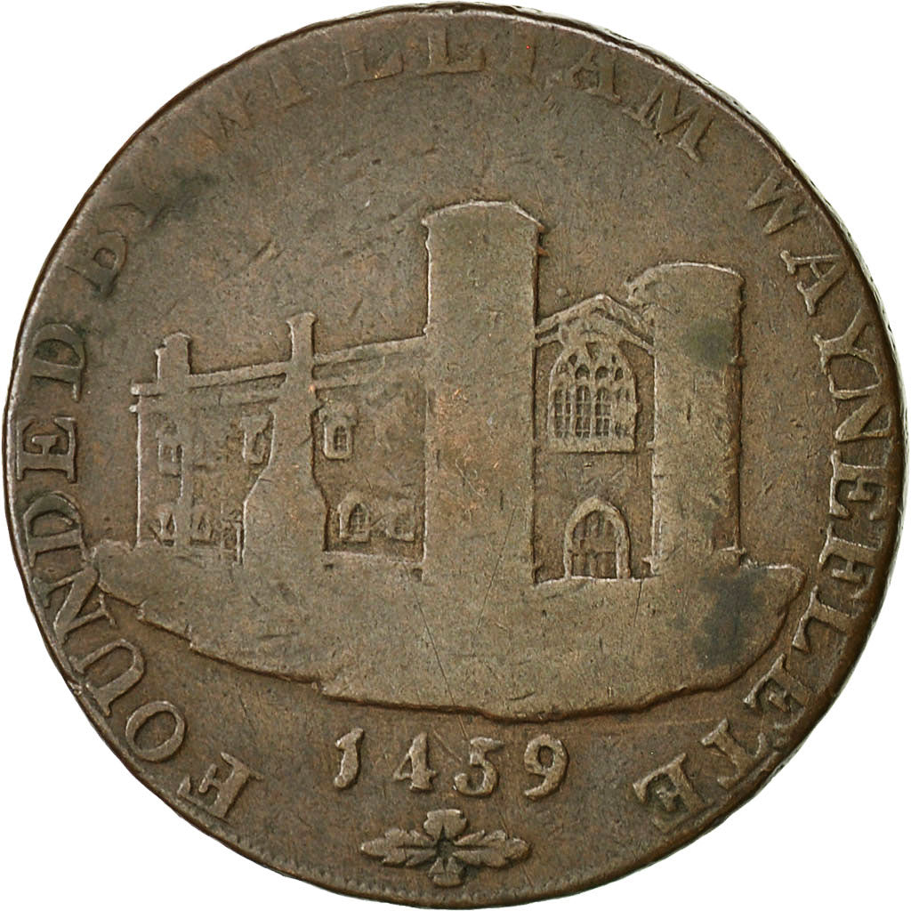 Moneta, Gran Bretagna, Lincolnshire, Halfpenny Token, 1793, Wainfleet, MB, Rame