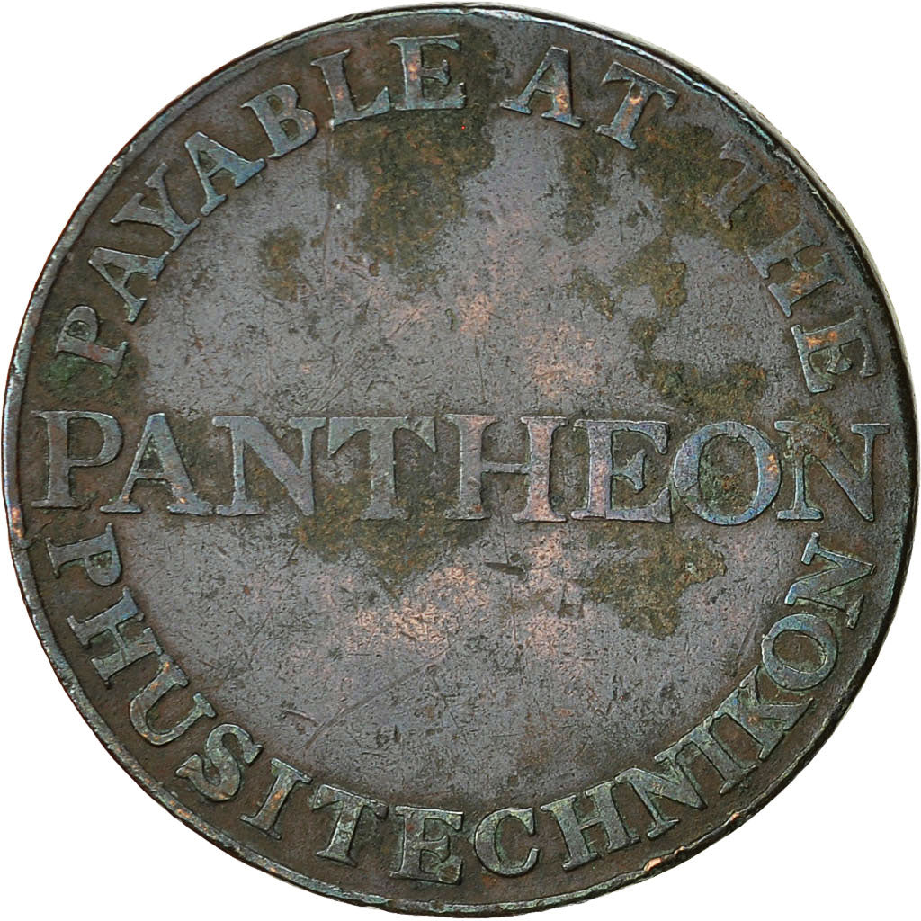 Coin, Ireland, Panthéon, Halfpenny Token, 1802, Dublin, VF(20-25), Copper