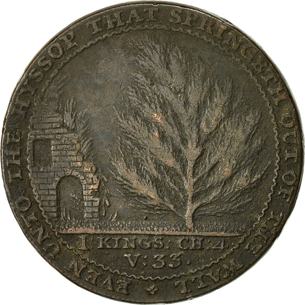 Coin, Great Britain, Somerset, Botanic Garden, Halfpenny Token, 1794, Bath