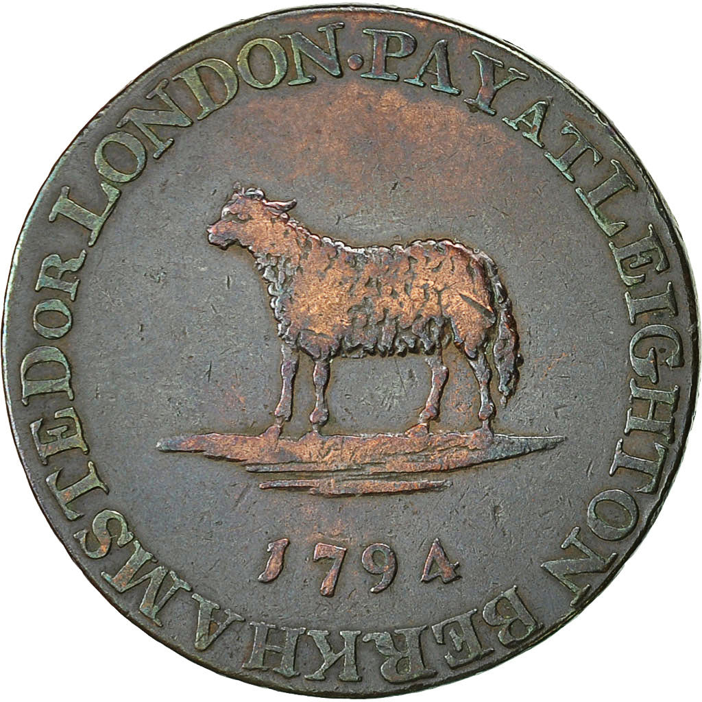 Coin, Great Britain, Bedfordshire, Halfpenny Token, 1794, Leighton Buzzard