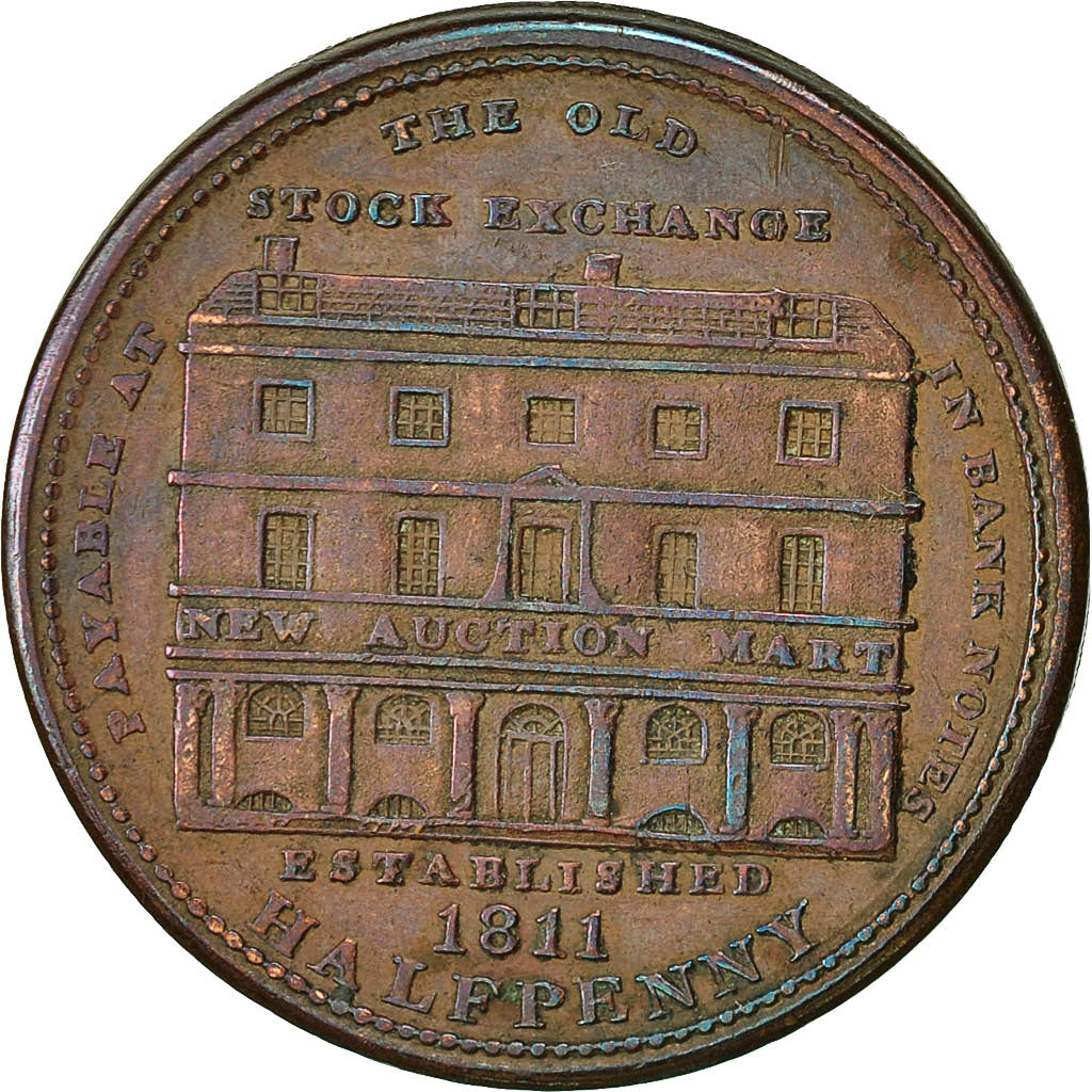 Coin, Great Britain, Thomas Wood, Halfpenny Token, 1811, London, EF(40-45)