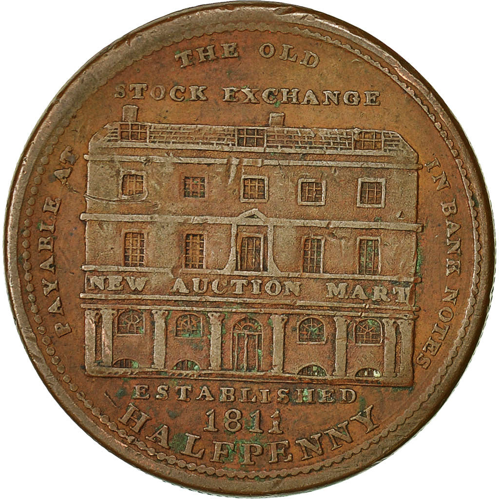 Coin, Great Britain, Thomas Wood, Halfpenny Token, 1811, London, VF(30-35)