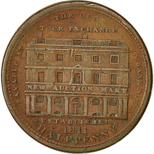 Monnaie, Grande-Bretagne, Thomas Wood, Halfpenny Token, 1811, Londres, TB+