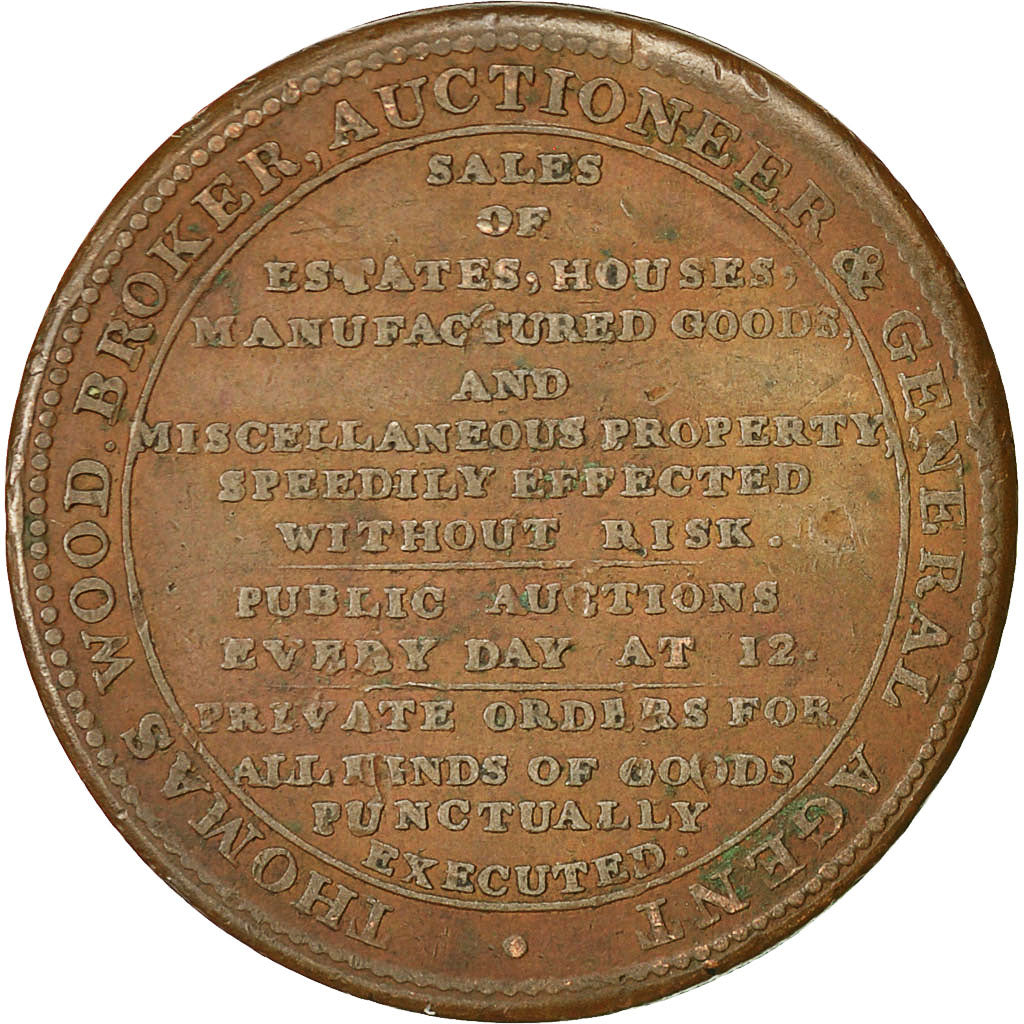 Coin, Great Britain, Thomas Wood, Halfpenny Token, 1811, London, VF(30-35)