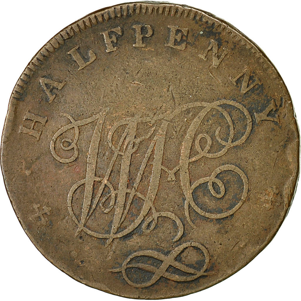 Coin, Great Britain, Staffordshire, Halfpenny Token, 1797, Stafford, VF(20-25)