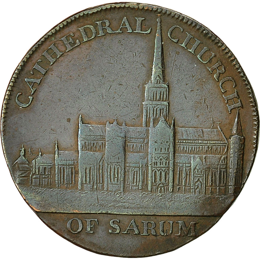 Coin, Great Britain, Wiltshire, Halfpenny Token, 1796, Salisbury, EF(40-45)