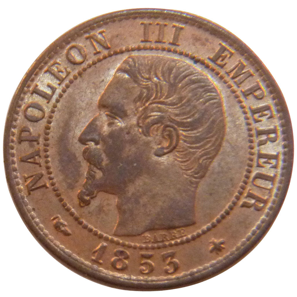 Second Empire, 1 Centime Napoléon III Tête Nue