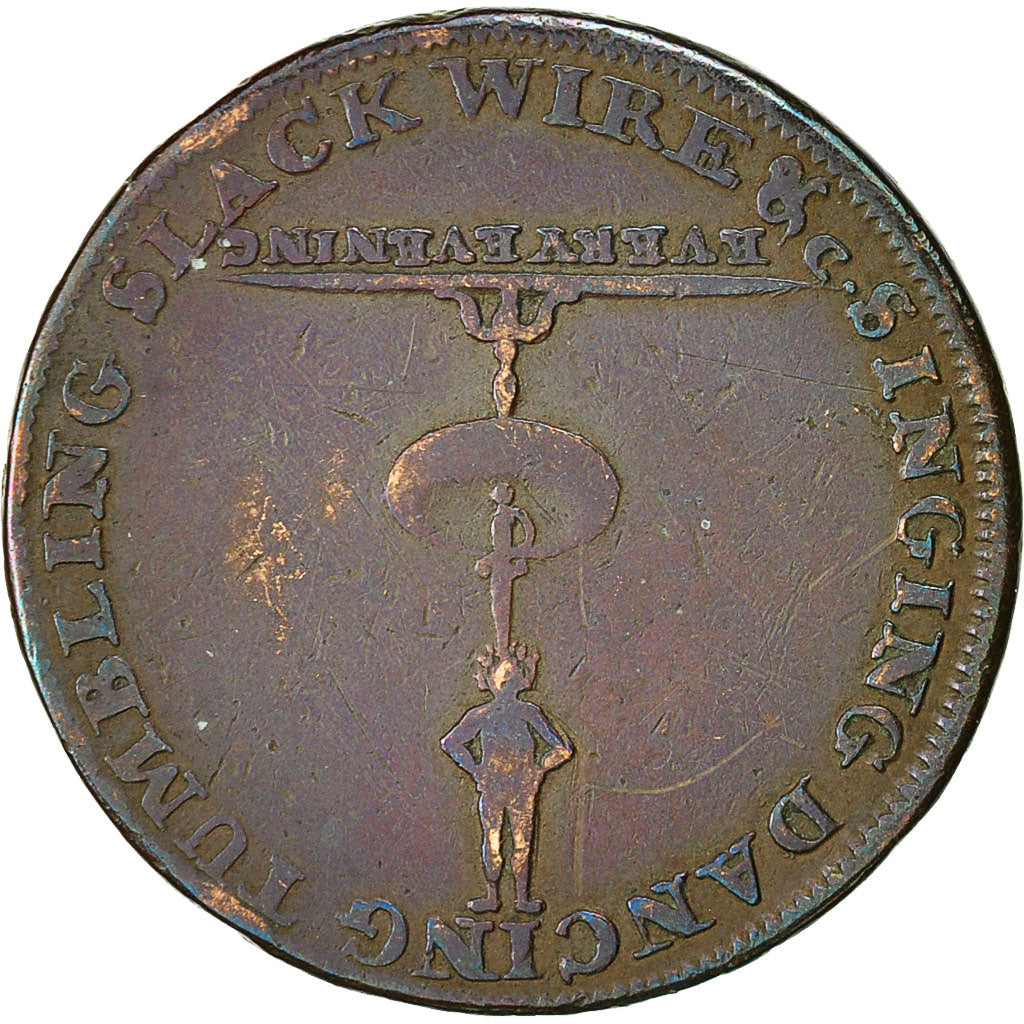 Coin, Great Britain, Lyceum, Halfpenny Token, Middlesex, VF(20-25), Copper