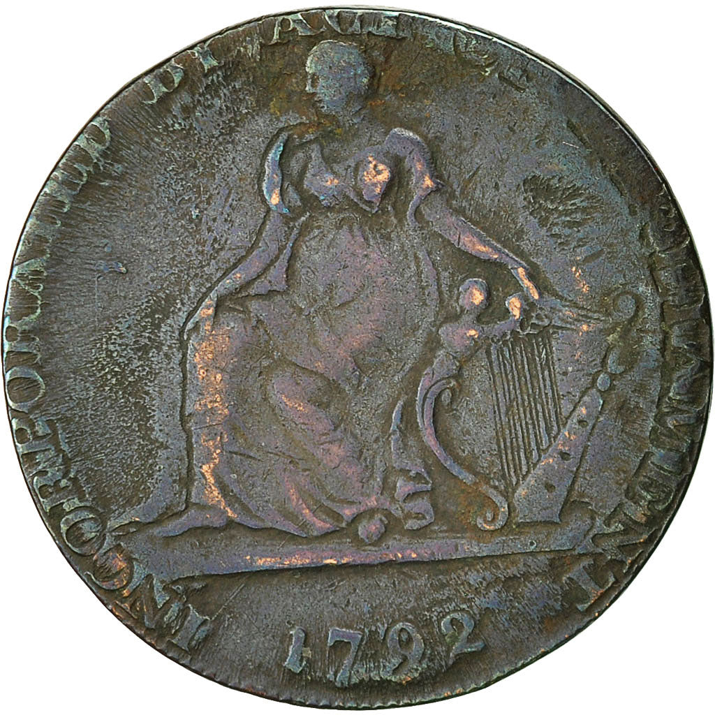 Coin, Great Britain, Warwickshire, John Wilkinson, Halfpenny Token, 1792, Mule