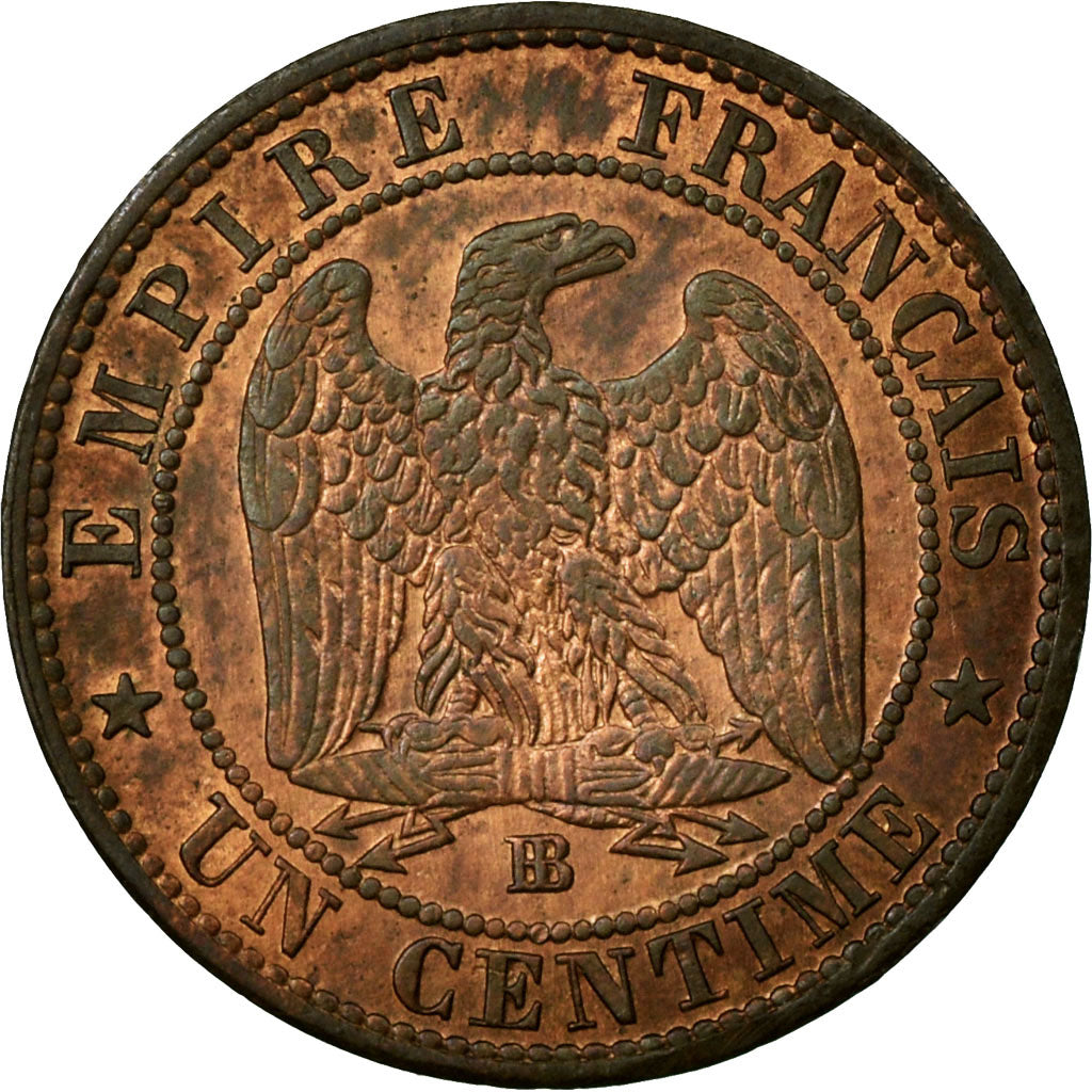 Monnaie, France, Napoleon III, Napoléon III, Centime, 1853, Strasbourg, SUP+