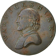 Münze, Großbritannien, Warwickshire, Shakespeare, Halfpenny Token, 1791, SS