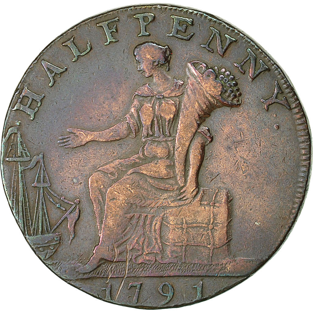 Moneta, Gran Bretagna, Warwickshire, Shakespeare, Halfpenny Token, 1791, BB