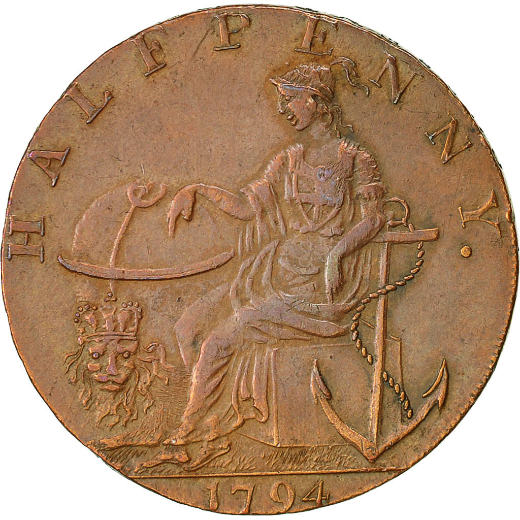 Coin, Great Britain, Norfolk, Halfpenny Token, 1794, Norwich, AU(50-53), Copper