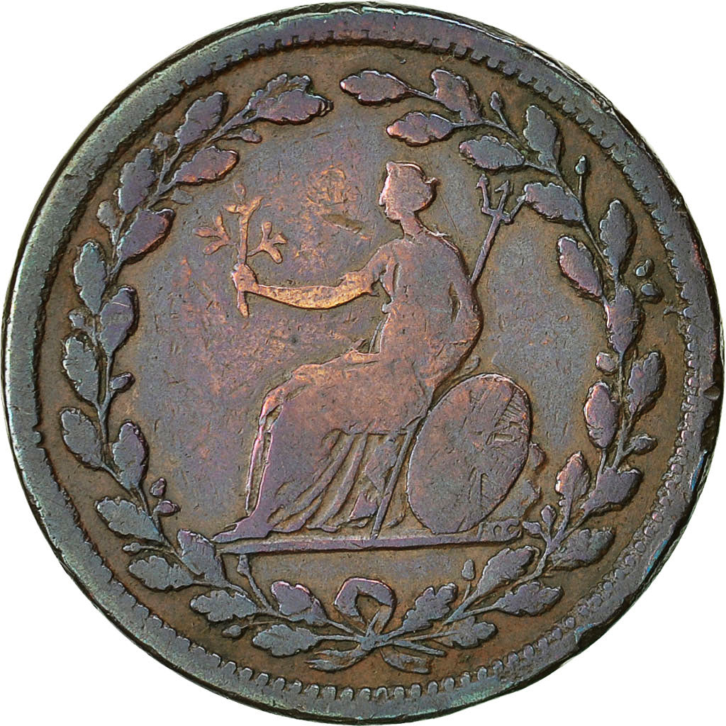 Munten, Groot Bretagne, Essex, Mercury, Halfpenny Token, Walthamstow, FR, Koper