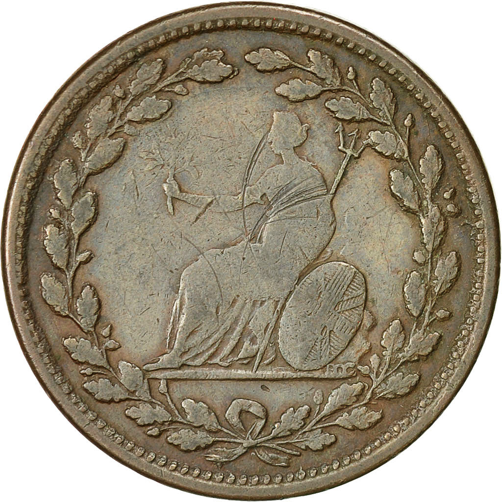 Moneta, Gran Bretagna, Essex, Mercury, Halfpenny Token, Walthamstow, MB+, Rame