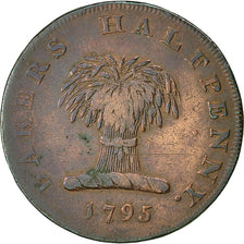 Moneta, Gran Bretagna, J. Dennis, Halfpenny Token, 1795, Middlesex, MB+, Rame