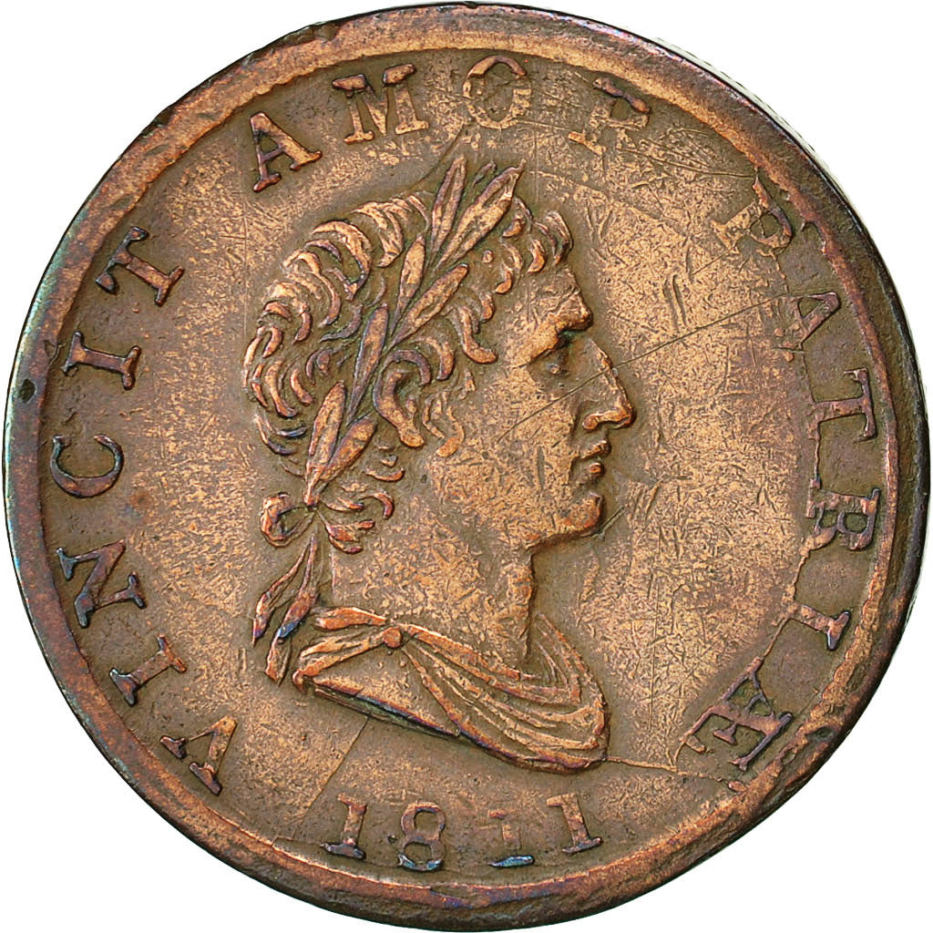 Coin, Great Britain, Essex, British Copper Company, Halfpenny Token, 1811