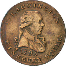 Coin, Great Britain, J Lackington, Halfpenny Token, 1795, Middlesex, VF(30-35)