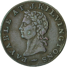 Coin, Great Britain, J Kilvington, Halfpenny Token, 1795, Middlesex, EF(40-45)