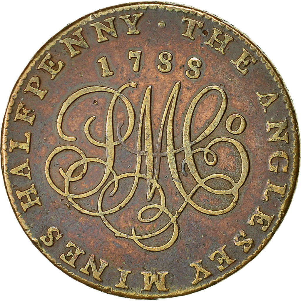Coin, Great Britain, Wales, Halfpenny Token, 1788, Anglesey, EF(40-45), Copper