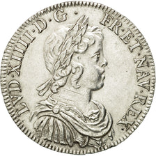 Moneda, Francia, Louis XIV, 1/2 Écu à la mèche courte, 1644, Paris, EBC