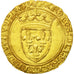 Coin, France, Charles VI, Écu d'or à la couronne, Tournai, AU(50-53), Gold