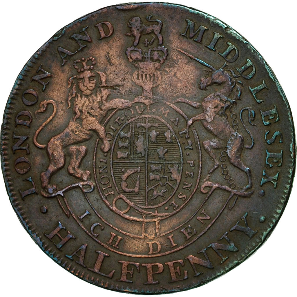 Münze, Großbritannien, National Series, Halfpenny Token, Middlesex, SS