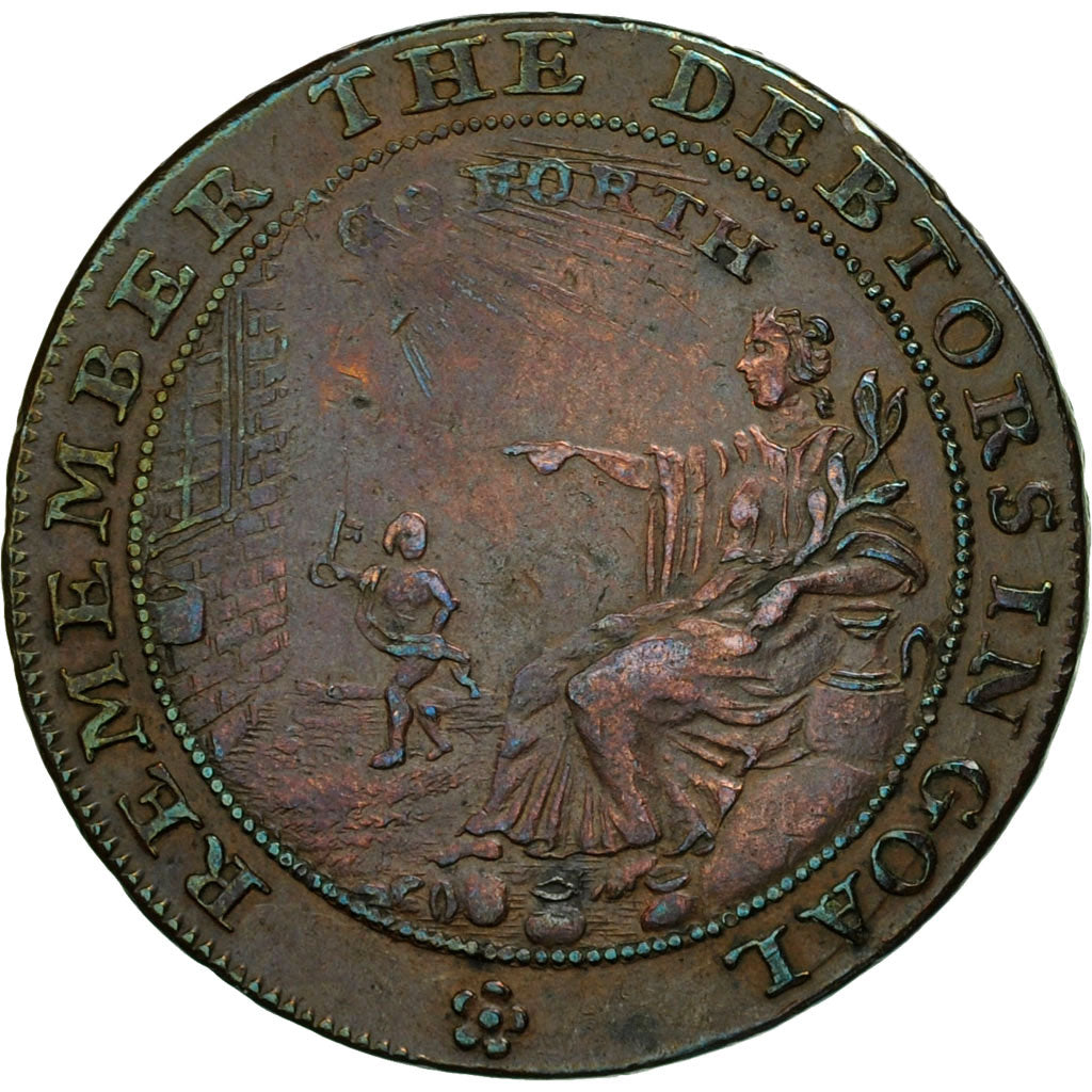 Münze, Großbritannien, Somerset, Halfpenny Token, Bath, SS, Kupfer